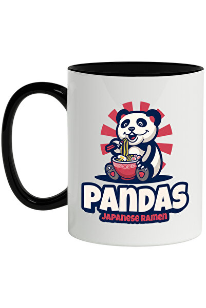 StoryGift Romania Cana Cu Pandas Japanese Ramen, Urs, Emblema, Mancare, Multi...