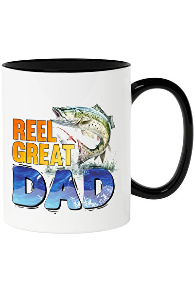 StoryGift Romania Cana cu mesajul "Reel great dad", grozav, tata, ilustratie,...