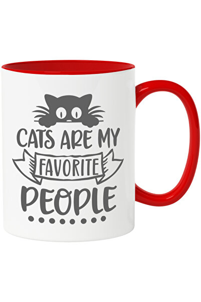 StoryGift Romania Cana cu mesajul "Cats are my favorite people" - pisicile su...
