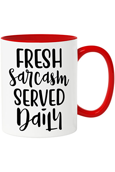 StoryGift Romania Cana cu textul "Fresh sarcasm served daily" - sarcasm proas...