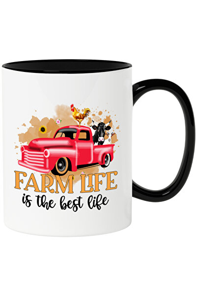 StoryGift Romania Cana cu masina cu animale cu mesajul "Farm Life is the best...