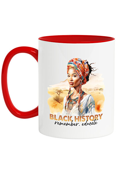 StoryGift Romania Cana cu o femeie neagra din Africa cu mesajul "Black histor...