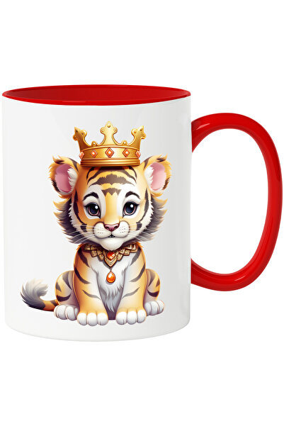 StoryGift Romania Cana cu un pui de tigru care poarta o coroana regala | nobi...