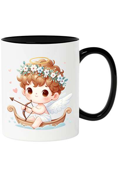 StoryGift Romania Cana cu un bebelus Cupidon care trage cu arcul | ilustratie...