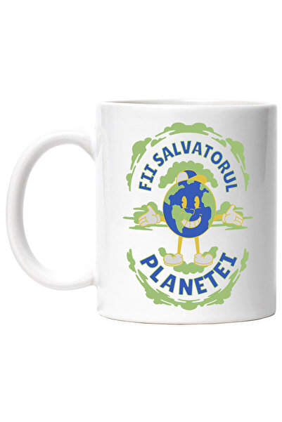 StoryGift Romania Cana fii salvatorul planetei poluare reciclare , 330ml, Cer...