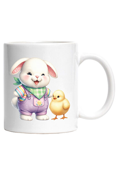 StoryGift Romania Cana cu un iepuras care sta langa un puisor de gaina | ilus...