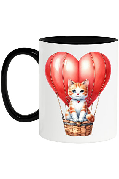 StoryGift Romania Cana cu o pisicuta care se plimba cu un balon cu aer cald, ...