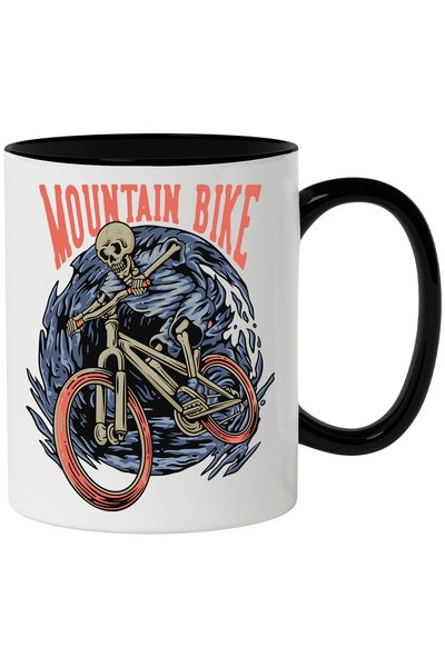 StoryGift Romania Cana Cu Mesaj In Engleza Mountain Bike, Bicicleta, Schelete, Pestera, Sport, Mul, Cu Maner Negru