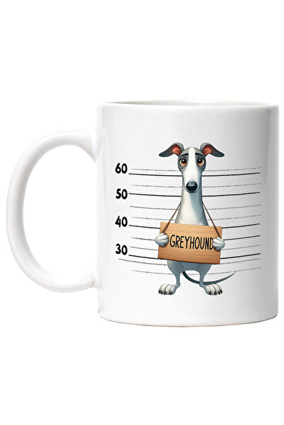 StoryGift Romania Cana cu Greyhound (ogar), caine, animal de companie, ilustr...