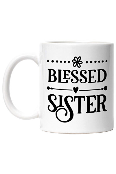 StoryGift Romania Cana cu inimioara si textul in engleza "Blessed sister" - s...