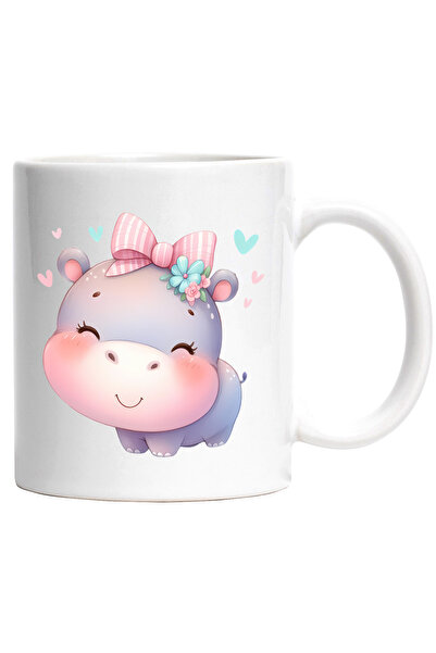 StoryGift Romania Cana cu o femela hipopotam | ilustratie | imbujorata | micu...