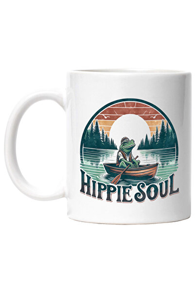 StoryGift Romania Cana cu mesajul "Hippie soul", stilul hippie, cultura, ilus...