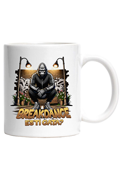 StoryGift Romania Cana Gorila breakdance dans de strada sport, 330ml, Ceramic...