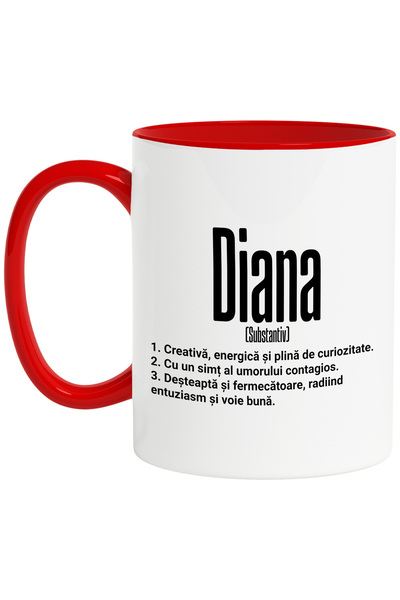 StoryGift Romania Cana Cu Numele Diana, si Mesaj Motivational, Creativa, Dest...