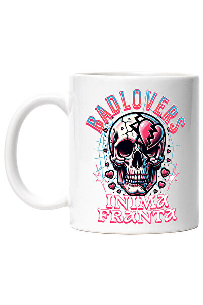 StoryGift Romania Cana cu Craniu uman Mort Text Bad Lovers Inima Franta Drago...