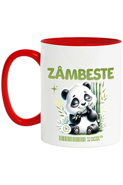 StoryGift Romania Cana urs panda pui zambeste fii pufos ca un panda, 330ml, C...