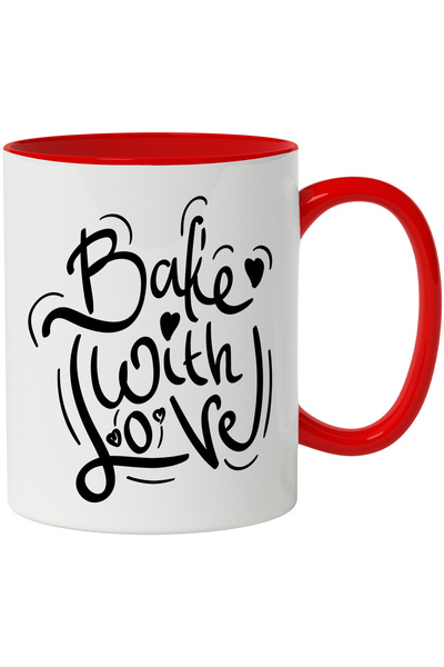StoryGift Romania Cana Cu Mesaj In Engleza Bake With Love, Inima, Iubire, Coa...