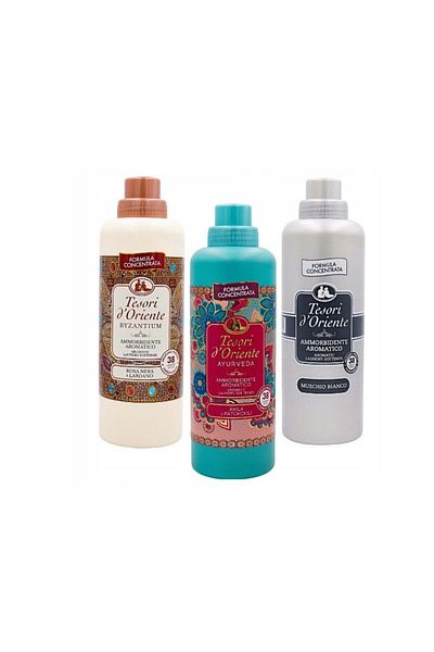 Tesori d'Oriente Set of 3 laundry conditioner Tesori d'Oriente Muschio Bianco, Byzantium, Ayurveda 760 ml