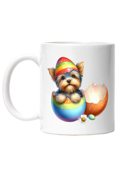 StoryGift Romania Cana cu un catel blanos care iese dintr-un ou spart | ilust...