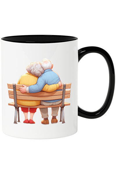 StoryGift Romania Cana cu o bunicuta si un bunic | ilustratie | stau pe banca...