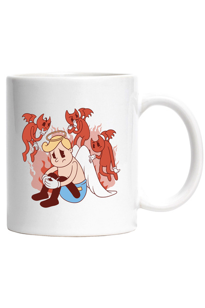 StoryGift Romania Cana Cu Ilustratie, Fallout, Demoni, Inger, Flacari, Manusi...