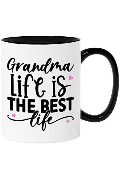 StoryGift Romania Cana cu inimioare si mesajul "Viata de bunica este cea mai ...