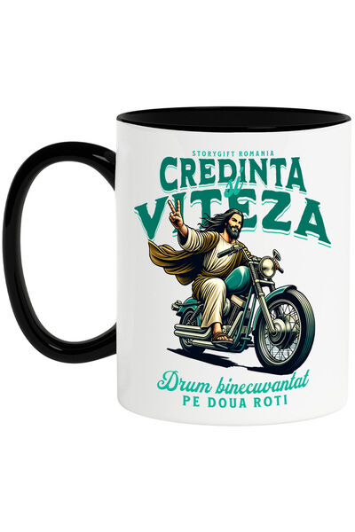 StoryGift Romania Cana cu Barbat Stil Dumnezeu Cu Par Lunga Si Haina Alba Pas...