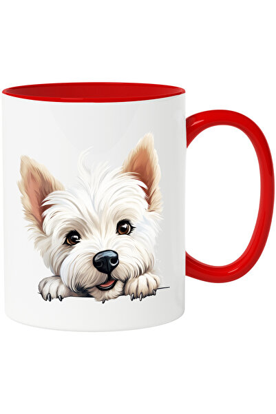 StoryGift Romania Cana cu o catelusa alba | ilustratie | de talie mica | blan...