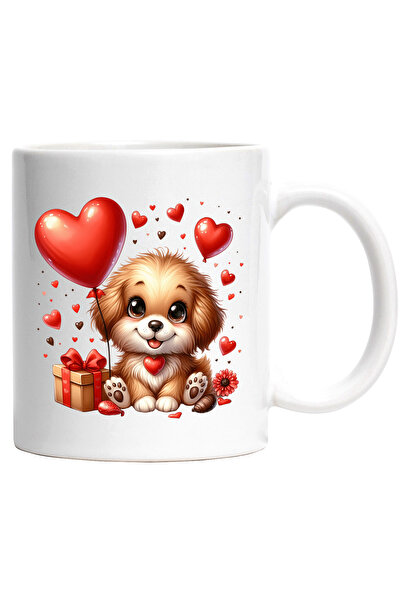 StoryGift Romania Cana cu un catelus vesel | jucaus | ilustratie | baloane in...