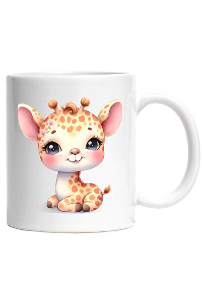 StoryGift Romania Cana cu o girafa micuta | ilustratie | rosie in obraji | fl...