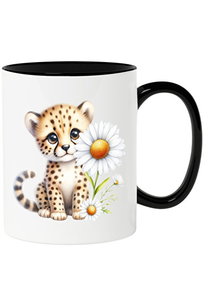 StoryGift Romania Cana cu un pui de ghepard jucaus | ilustratie | floricele a...