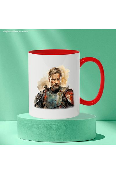 StoryGift Romania Mug With Jamie Lannister, Game Of Thrones, Fantasy, Character, Multicolor 330 ml, , With
