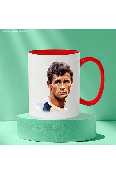 StoryGift Romania Mug With Diego Armando, Player, Footballer, Sportsman, Multicolor 330 ml, Ceramic, With