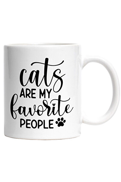 StoryGift Romania Cana cu textul "Pisicile sunt oamenii mei favoriti" - labut...