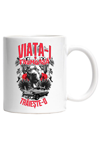 StoryGift Romania Cana Caine cu text motivatiional VIATA_I FRUMOASA TRAIESTE-...