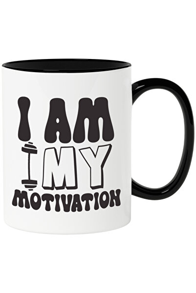 StoryGift Romania Cana cu o haltera si mesajul "I am my motivation" - eu sunt...