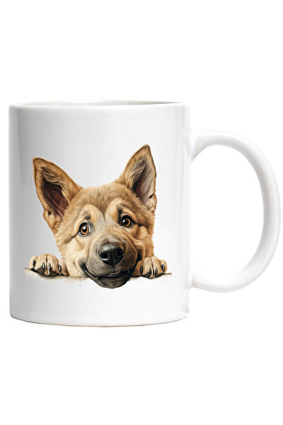 StoryGift Romania Cana cu un catel fericit | ilustratie | maro deschis | anim...