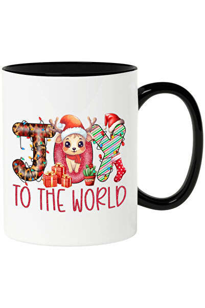 StoryGift Romania Cana cu mesajul "Joy to the world", ren, Craciun fericit, i...