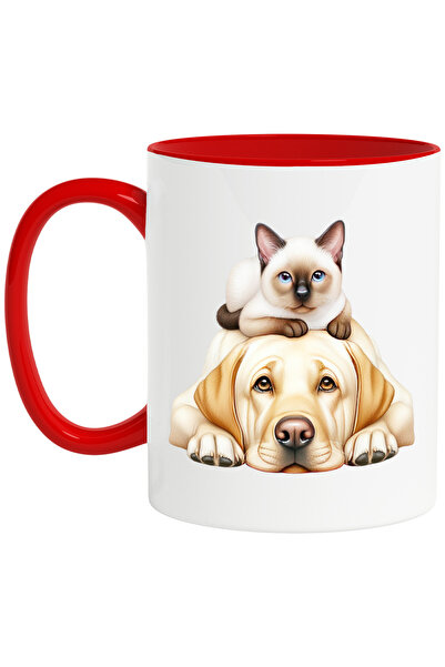 StoryGift Romania Cana cu o pisicuta si un catelus, ilustratie, prietenie, in...