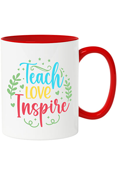StoryGift Romania Cana cu textul in engleza "Teach, love, inspire" - preda iu...