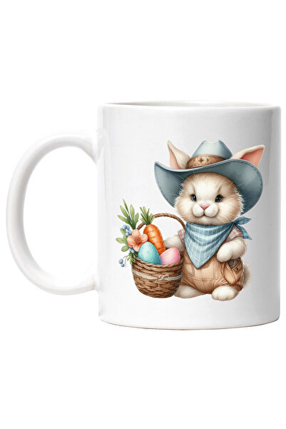 StoryGift Romania Cana cu un iepuras cu palarie de cowboy, ilustratie, Vestul...