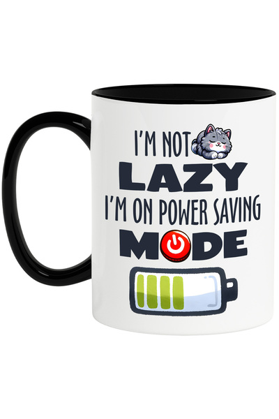 StoryGift Romania Cana cu mesajul "I'm not lazy, I'm on power saving mode", i...