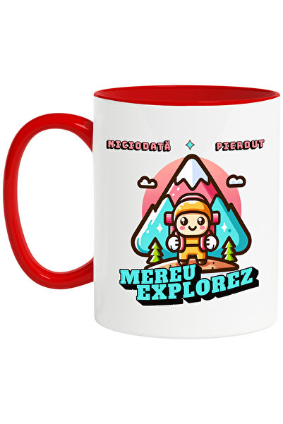 StoryGift Romania Cana mereu explorez niciodat apierdurt, cercetas, , 330ml, ...