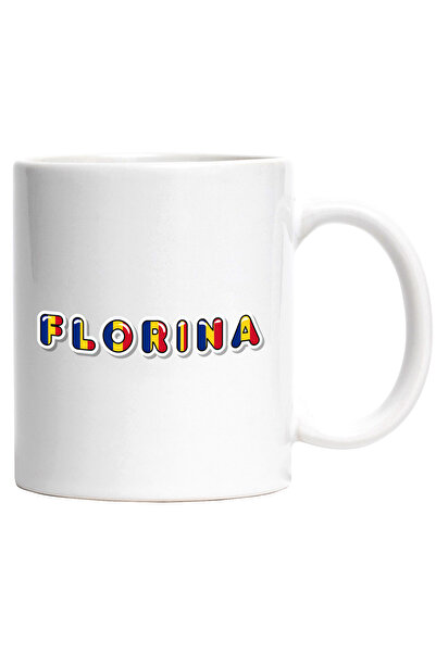 StoryGift Romania Cana Cu Numele Florina, Romania, Suporter, Steagul Romaniei...