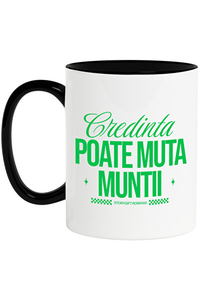 StoryGift Romania Cana Citata Motivational Text Credinta Poate Muta Muntii, 3...