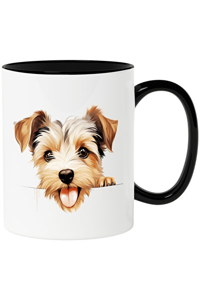 StoryGift Romania Cana cu un catel maro care se uita peste gard | ilustratie ...