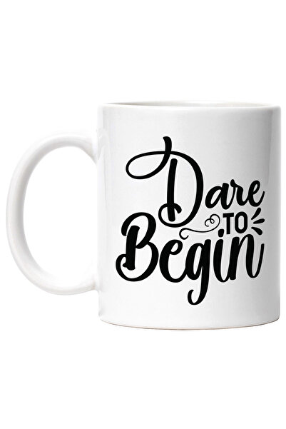 StoryGift Romania Cana cu mesajul in engleza "Dare to begin" - indrazneste sa...