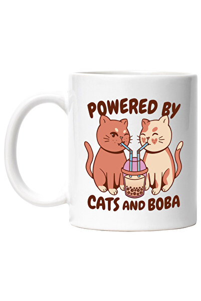 StoryGift Romania Cana Cu Mesaj In Engleza Powered By Cats And Boba, Pisic, C...