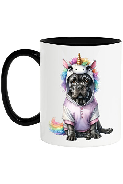 StoryGift Romania Cana cu un catelel Boxer deghizat in unicorn | ilustratie |...