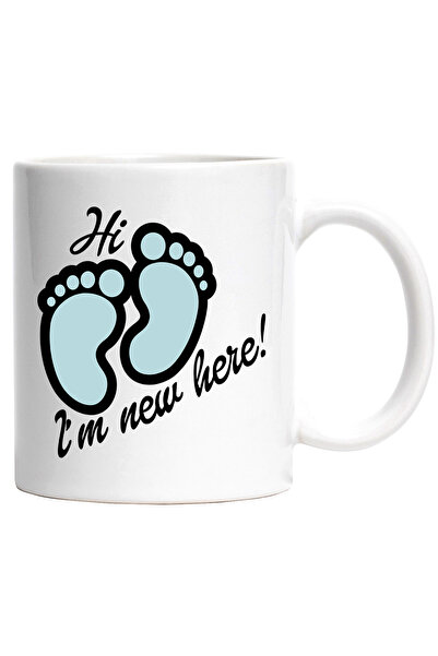 StoryGift Romania Cana Cu Text in Engleza Hi I'm New Here, Copii, Bebelusi, N...